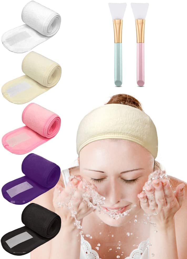 Spa Headbands 6 Colors Pack of 6+2