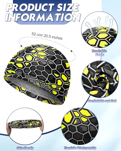 Image of 9 Pcs Cooling Skull Cap Camo Liner Sweat Wicking Lightweight Cycling Cap Running Hat for Men Women
