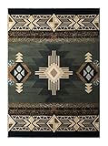 South West Native American Area Rug Design C318 Sage Green (5 Feet X 7 Feet)