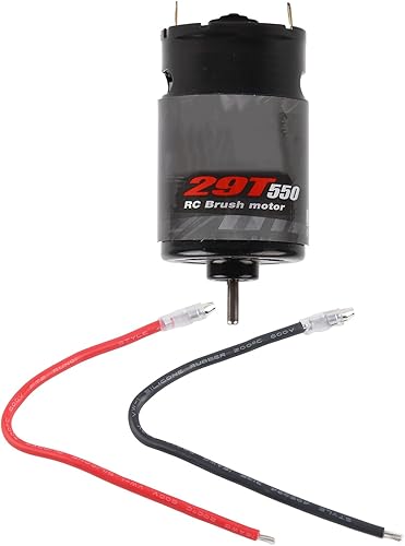 POCREATION Motor cepillado, 12T, 21T, 29T, 35T, 550, rodamiento de bolas de alta precisión, motor cepillado a control remoto, bobinado multipolo,