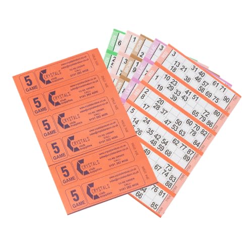 3000 5 Game Bingo Books 6 to View - Page Tickets Crystals Value, like Jumbo (3,000 FIVE Game 6TV)