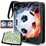 Album de collection - Cartes de football - 400 cartes à collectionner - 4 pochettes - 50 pages - Classeur à collectionner - Cartes de football - Cartes de football - Album de scrapbooking - Protection