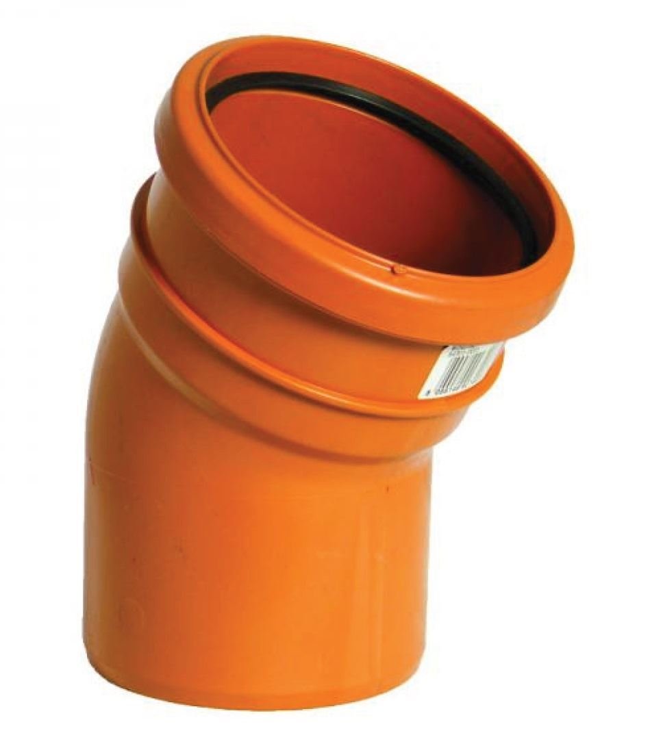 Floplast Drainage Bend Double Socket - 30 Degree X 110Mm