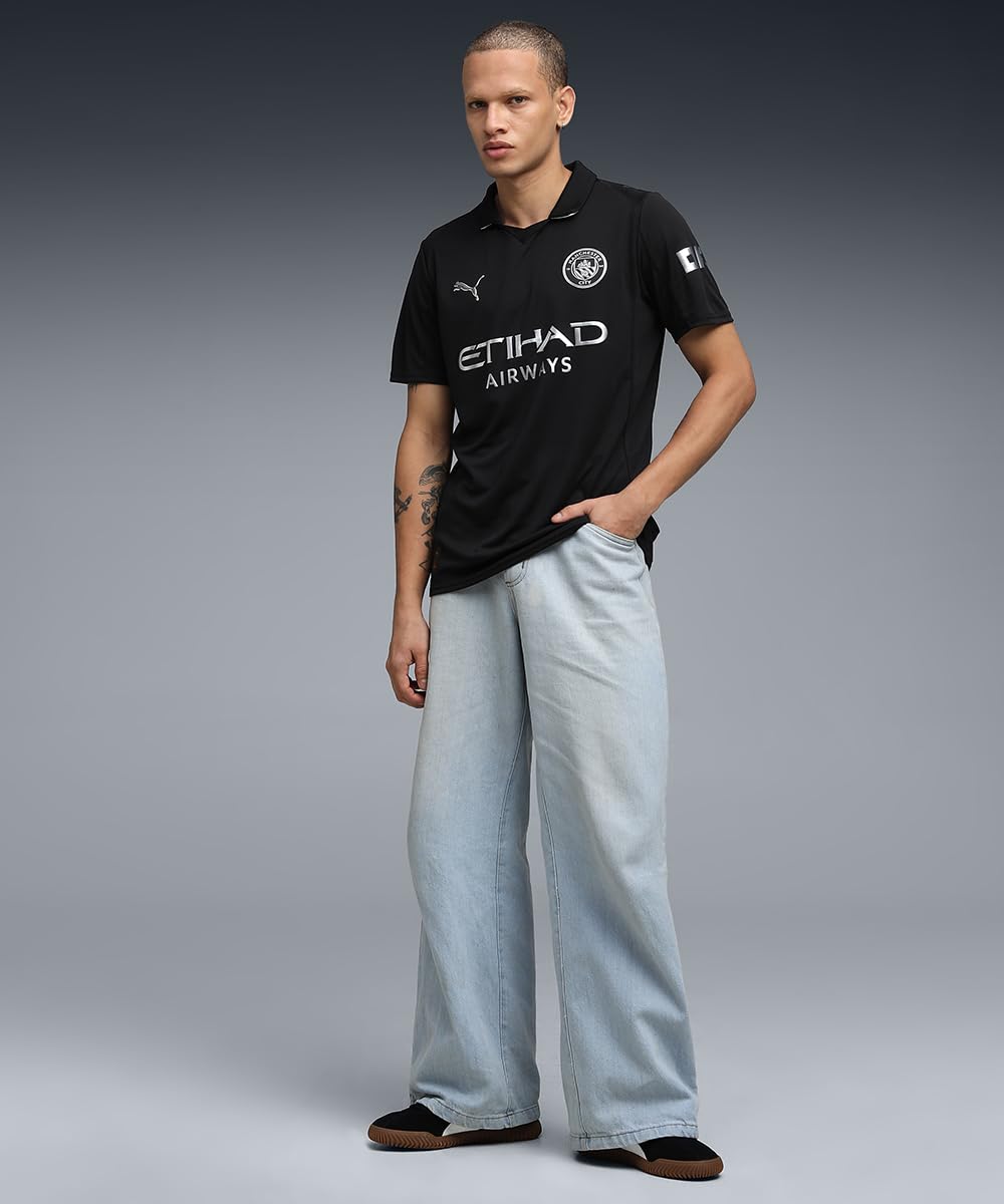 Puma, Men, MCFC Away Jersey Replica, Black, L, (78035002) 1