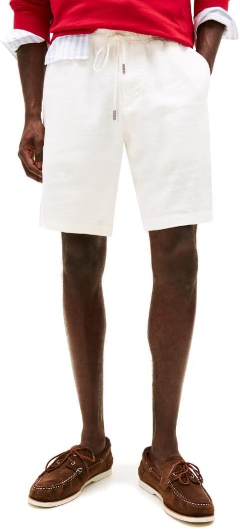 Tommy Hilfiger Men's Summer Linen Shorts 10 Inch in Relaxed Fit