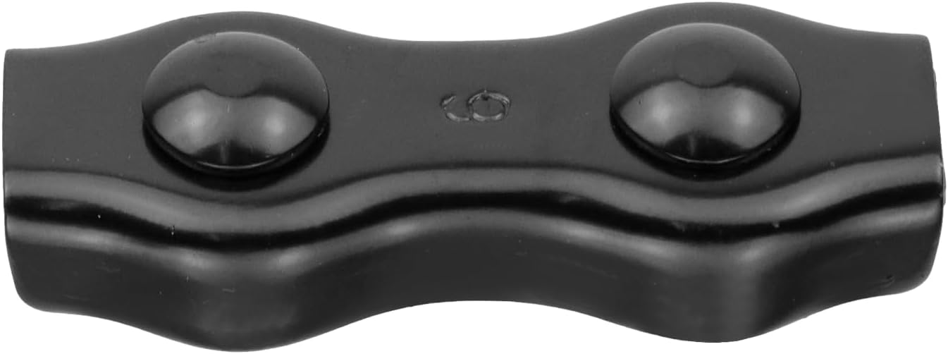 Antrader Duplex Double Bolt Cable Clamps,Stainless Steel Duplex 2-Post Cable Clamp,1/4",Black,12Pcs