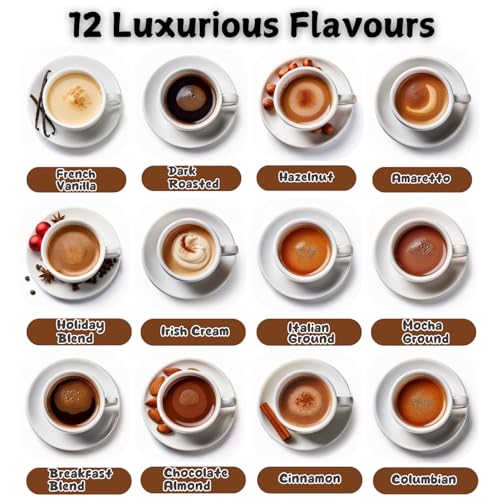 Kaffee-Adventskalender 2025-24 Premium Gourmet-Kaffee Gemahlene Bohnen Verschiedenen Geschmacksrichtungen Geschenke Für Männer Frauen Einzigartige Adventskalender