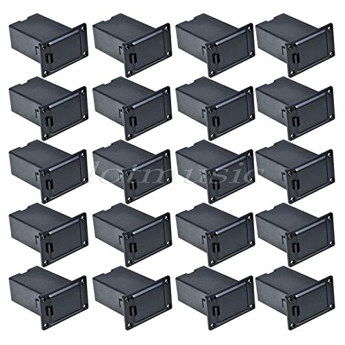 20 Pcs 9V Guitar Bass Holder Case Cover Compartment