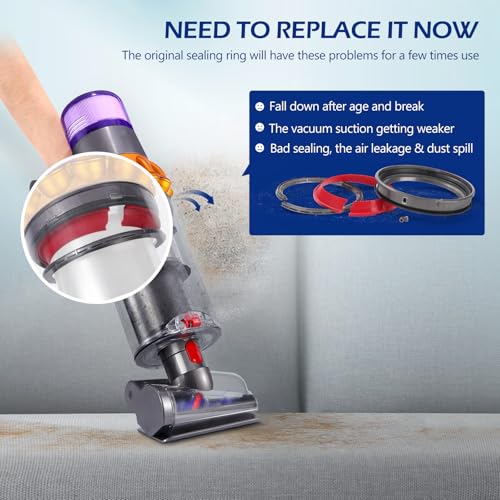 Image of Upgraded Dust Bin Sealing Ring Compatible with Dyson V11 V15 Gen5 SV14 SV15 SV22 Vacuum Cleaner, Bin Sealing Ring Assembly Compatible with Dyson V11 V15 Gen5 Canister