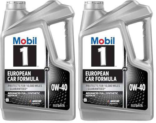 Image of Mobil 1 Full Synthetic Motor Oil, 0W-40 | European Car Formula | 5 Quart | Pack of 2