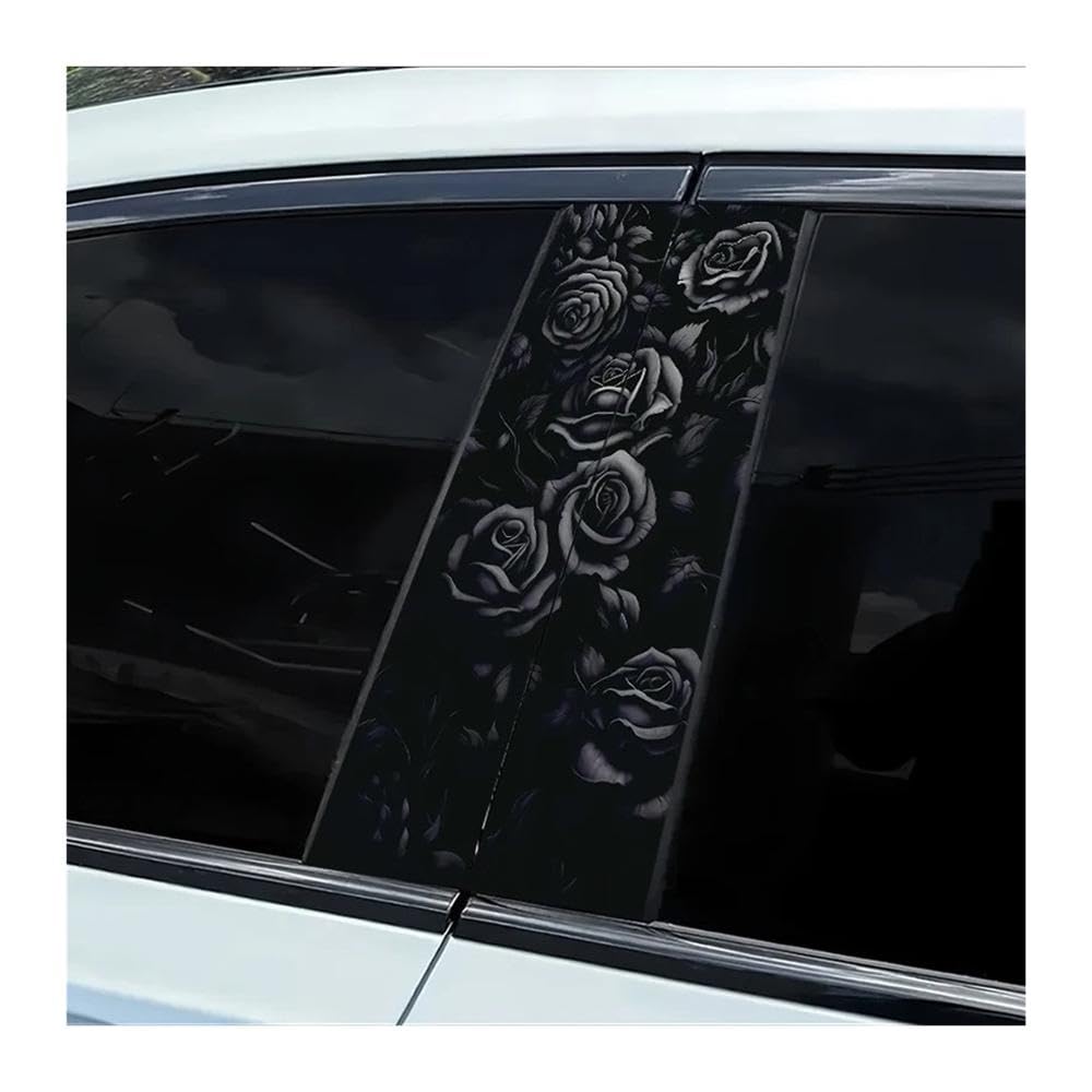 Autocollant de pilier central rose noir pour un look urbain au quotidien