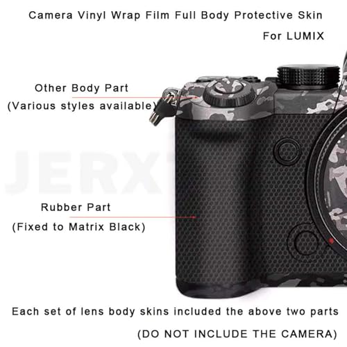 Autocollant Panasonic Lumix S5 film vinyle cuir noir protecteur - 2