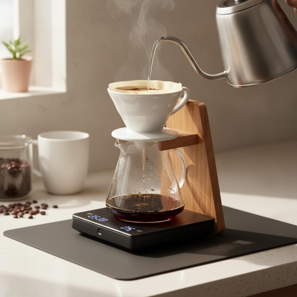 Báscula para Café, Cocina Electrónica, x35 3kg/0.1g con alfombrilla