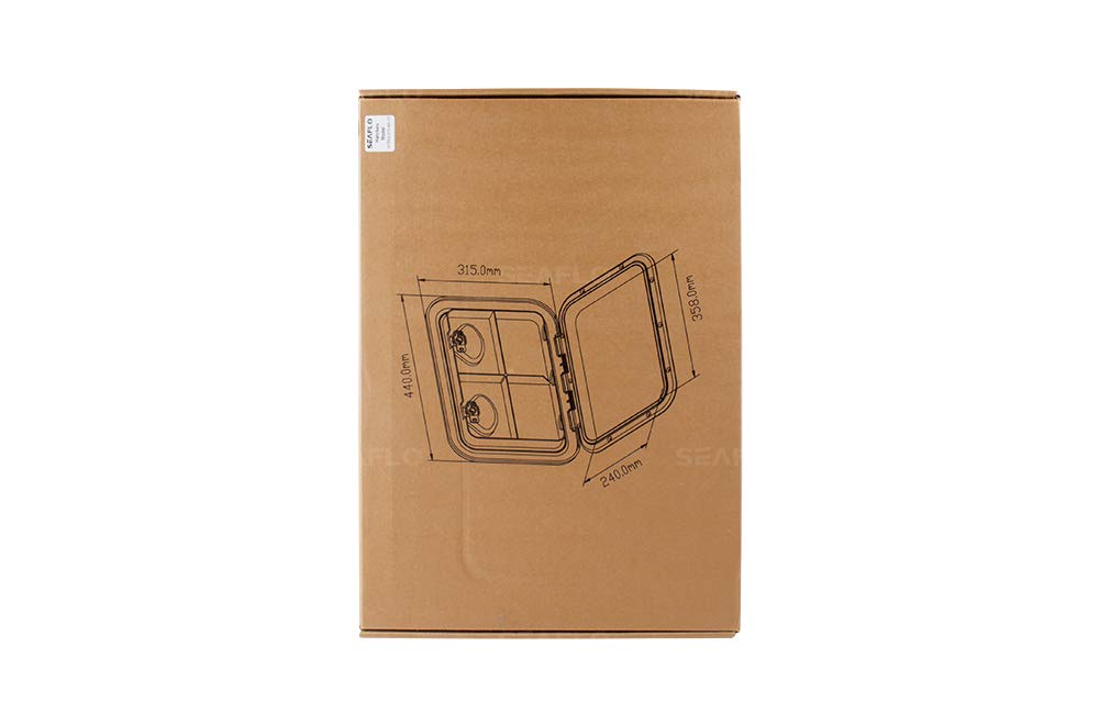 SEAFLO Marine Deck Trappe d'accès et couvercle Noir 43,9 x 31,5 cm