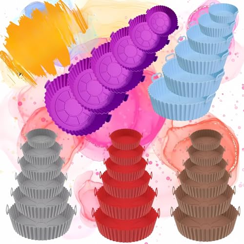 Kit 6 Formas De Silicone Premium Para Air Fryer Fritadeira Forro ...