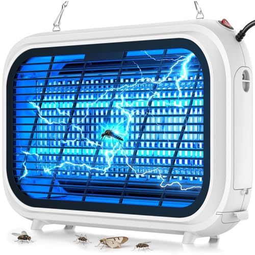 Lampe Anti Moustique, 20W Moustique Electrique, 2 UV LED Tue Moustique Electrique pour Intérieur et Extérieur, Anti Mouche Efficace Contre Les Moucherons,...