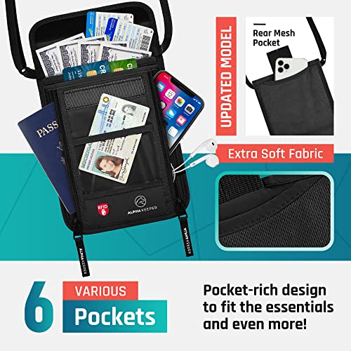 Image of Neck Wallet, Travel Pouch For Passport Holder And Documents, Travel Neck Wallet For Traveling Women