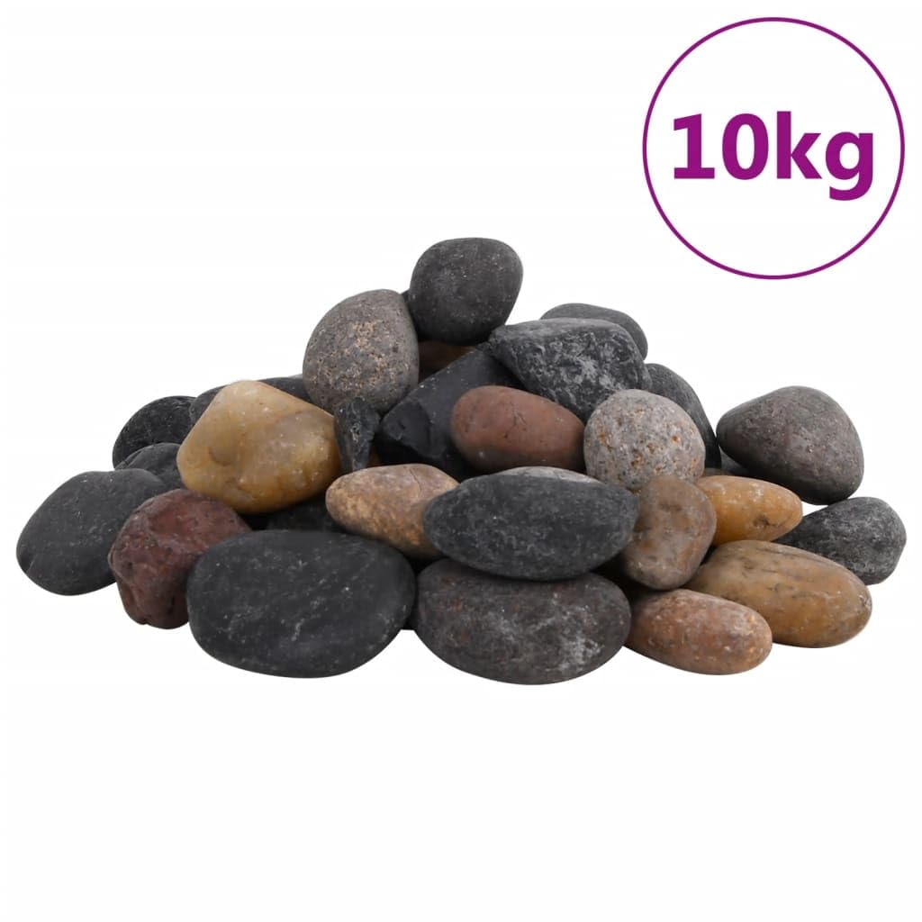 Polerowane kamyki 10 kg, wielokolorowe, 5-8 cm, kamienie rzeczne do akwarium, dekoracja ogrodowa