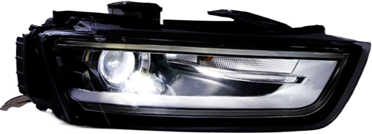 2PCS Automobile Headlight Compatible with Q3 2013-2016 DRL Modification Assembly Front Lamp Lens Car Accessory