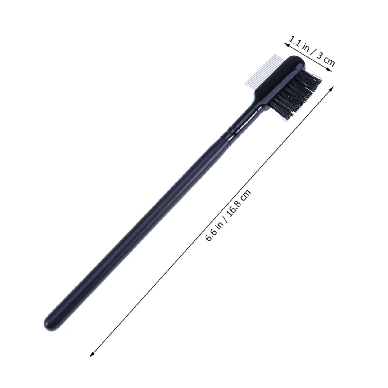 PartyKindom Portable Eyelash Brush Eyebrow Comb Dual Ended Stainless Steel Beauty Tool for Makeup Application Lightweight and Easy to Handle for Gel Pomade Use