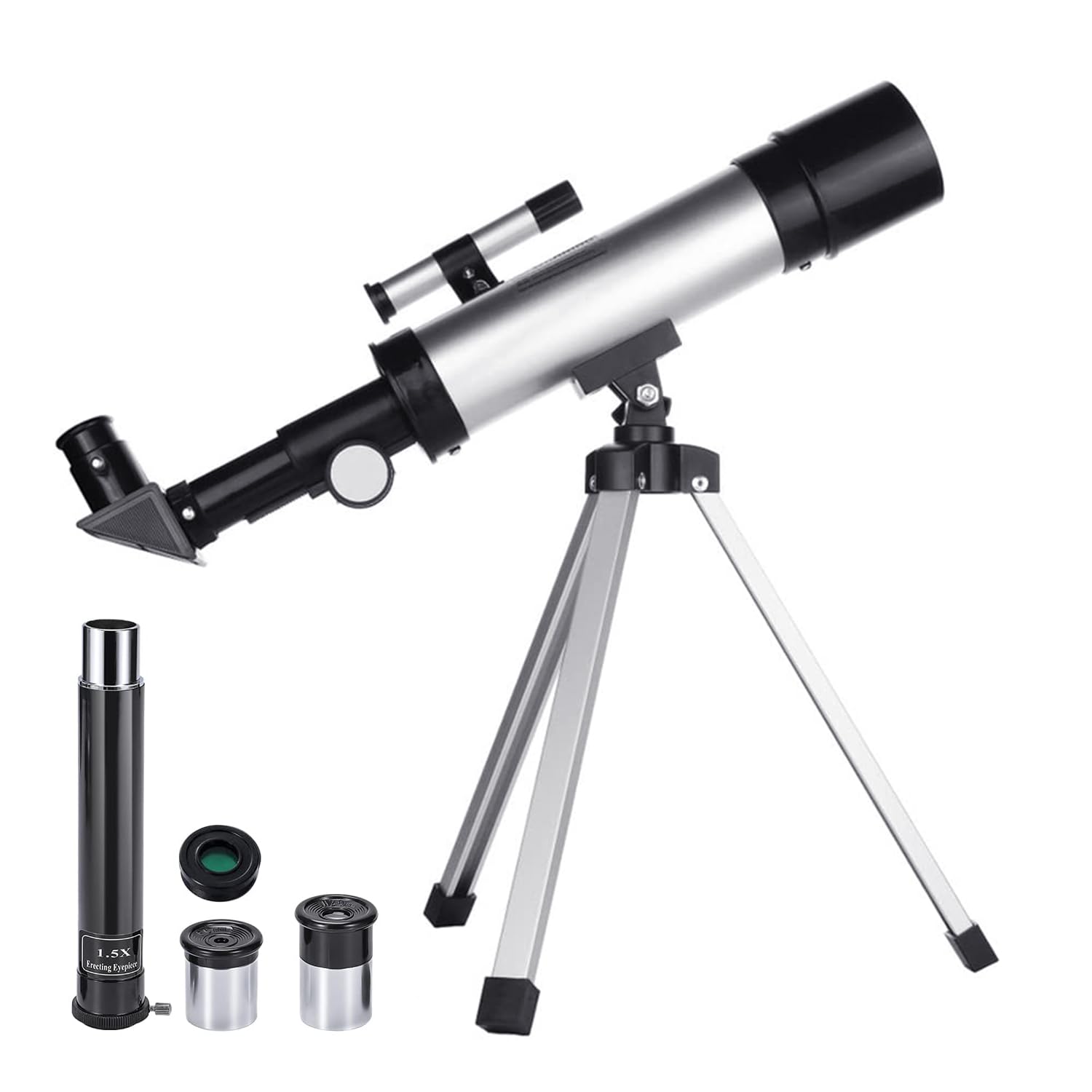 Telescope for Kids, 50mm Aperture 360mm Refractor Telescope for Astronomy with 90X Ultra HD Zoom, Portable Telescopes Gift for Girls Boys-image-36