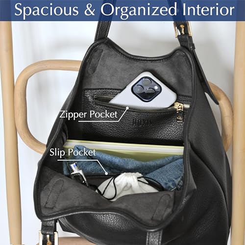 Image of HOXIS Tote Bag for Women with Adjustable Handles Soft Vegan Leather Shoulder Handbag for Work, Travel & Everyday Use