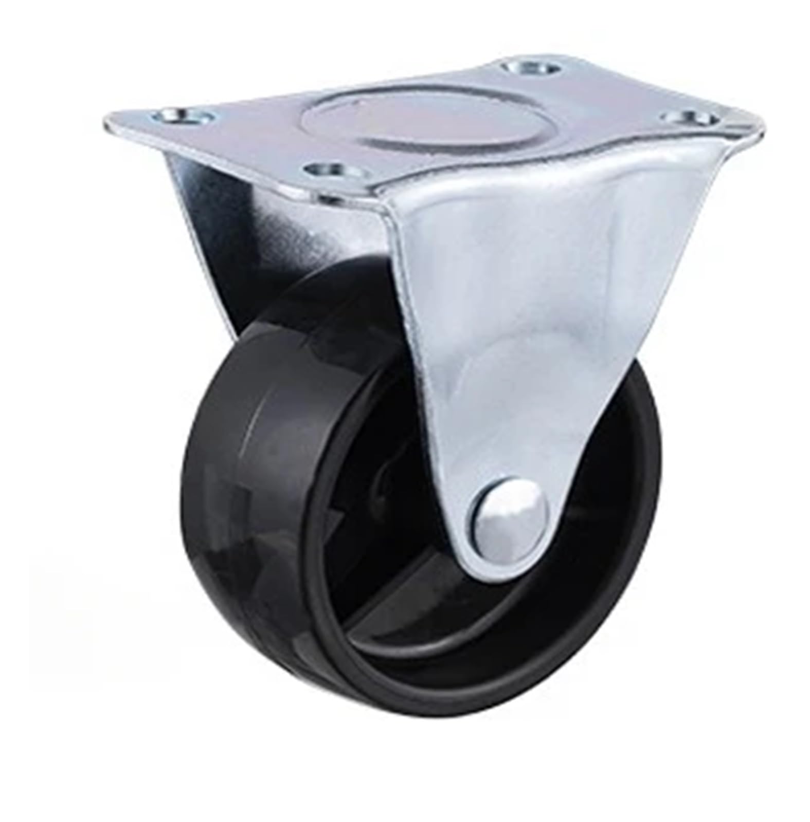 MXXDMOPD 4 Pieces/lot 2""/2.5""/3"" Light Black PP Caster M12 Screw Spinner with Brake bearingless Plastic(Fixed,2 Inch)