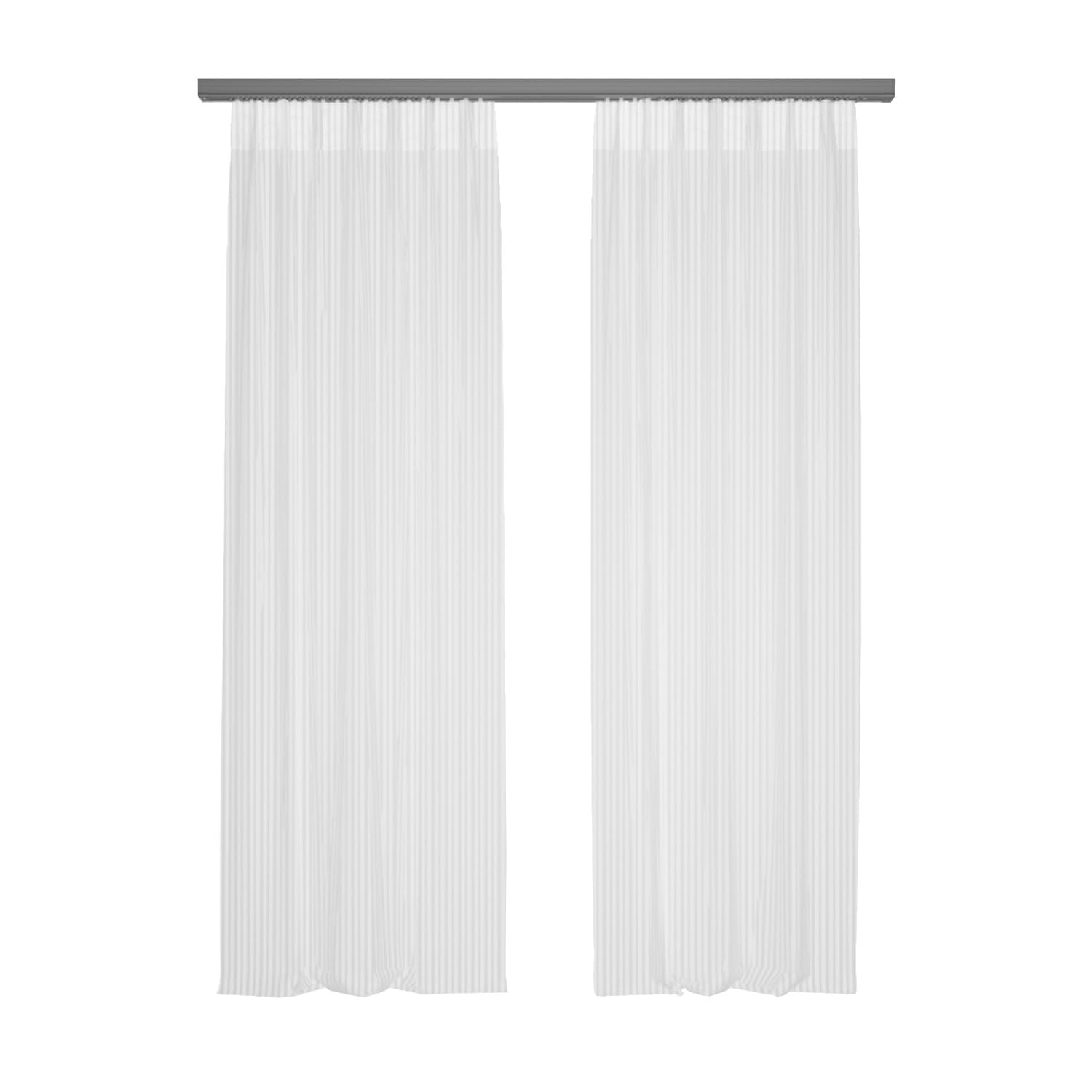 domus&trend - Atene Tende per Interni Ignifughe Filtranti, 1 Pannello 140x280, Per Casa Binario o Bastone, Tende a Pannello Trama Rigata, Made in Italy (Bianco ottico_Attacco per binario)