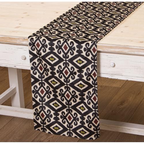 Chemin de table rectangulaire multicolore 33x180 cm pour deco table