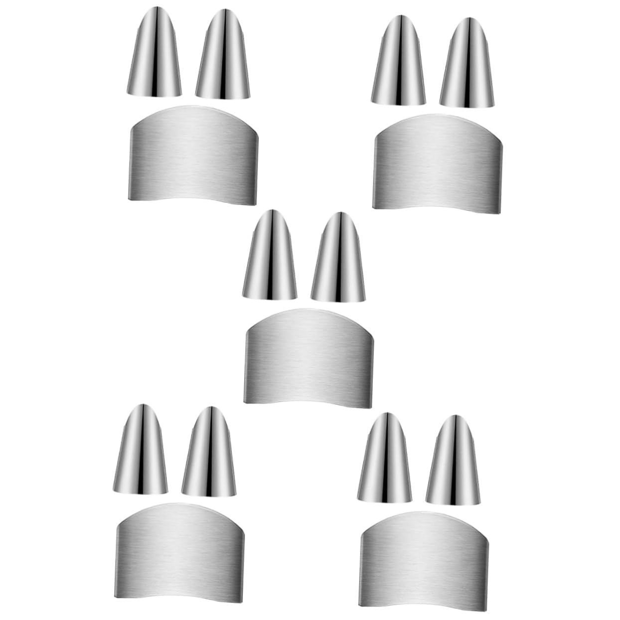 PRETYZOOM Sets Safe Cooking Assistants Stainless Steel Finger Protectors Food Cutting Guards Kitchen Tools for Fingers Protection Pcs