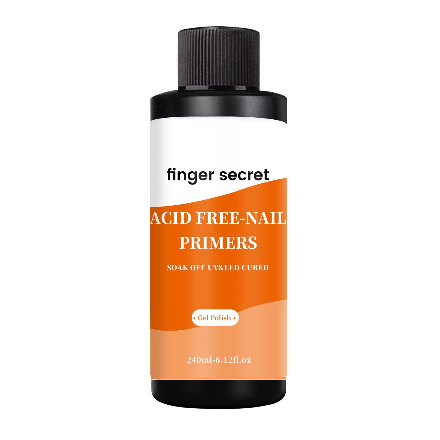 finger secret 240ml/8floz Acid-Free Primer for Gel Nail Polish, Fast Air Dry Nail Primer, Builder Gel for Nails for Nail Art Design In Salon Or Home Use