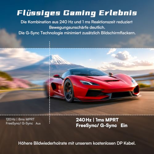 Great voell 34 Zoll 240Hz Ultrawide Curved Gaming Monitor 1440P 127% sRGB – Ansicht 2