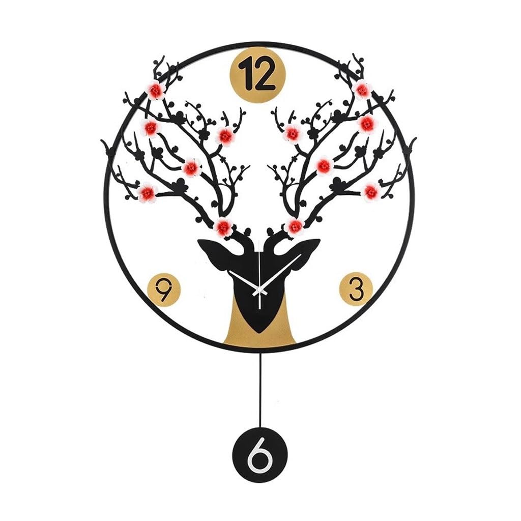 EINES Silent Decorative Wall Clock Restaurant Clock Wall Clock Living Room Wall Decoration Wall Clock Light Luxury Modern Silent Simple Clock Easy to Read