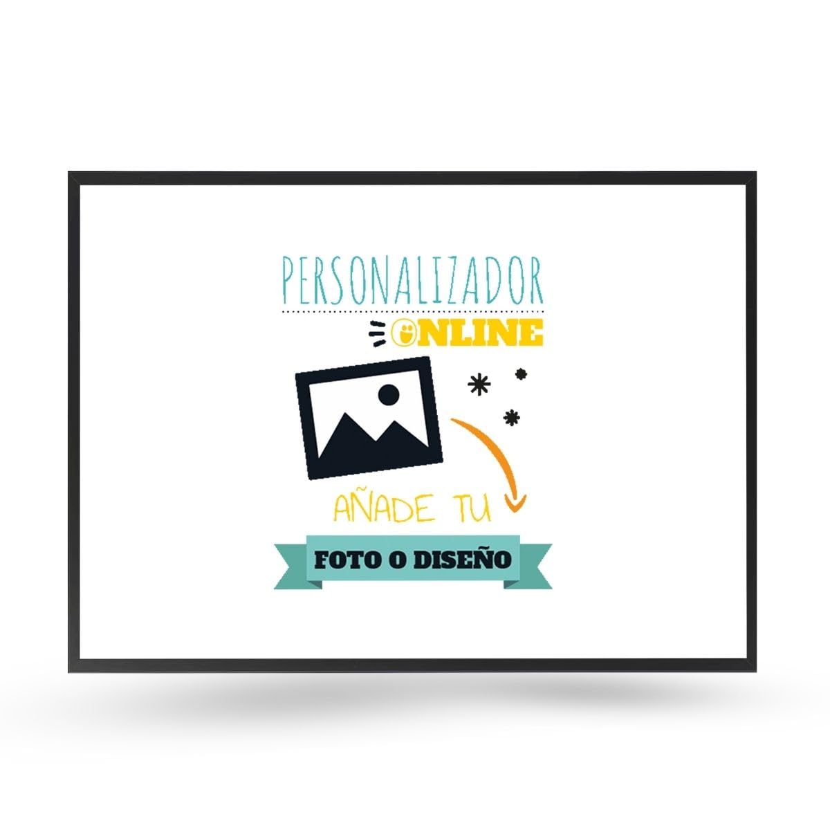 Póster Personalizado Alta Definición | Regalo Personalizado con Foto | Accesorios Decorativos para el Hogar | Impresión en Papel Fotográfico | Cuadro Lienzo personalizado (Marco negro, 30x40 CM)
