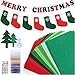 Produktbild RMENOOR 34 Pcs Filz Weihnachten Filzplatten 30x20cm Bastelfilz Set Nähen Filz Blätter Felt Fabric Weich Filztuch Bunt Filzstoff mit Nadel und Faden für DIY Handwerk Patchwork Nähen Projekte