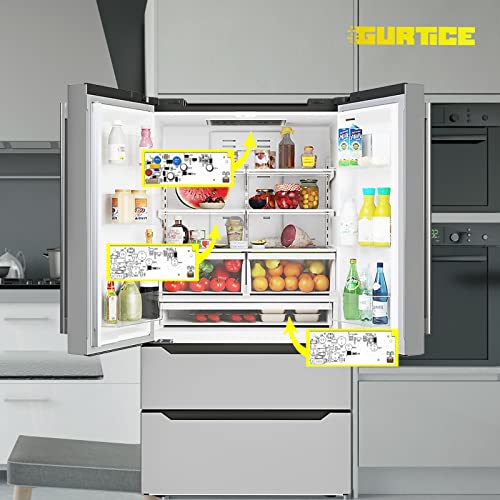 NEW 1 PCS W10515058 and 3 PCS W10515057 LED Light Set Compatible with Whirlpool Kenmore Maytag freezer refrigerator, Replaces WPW10515058, W10522611, AP6022533 PS11755866, WPW10515057
