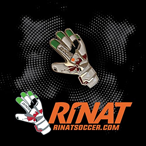 Rinat Soccer Goalkeeper Glove Egotiko Elemental Alpha Pro Ii Training Finger Protection Free Customization & Pin (Black/Gold, 10) #TOP4