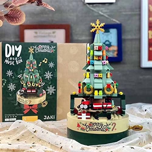 Weihnachtsbaum Musikbox Bausteine Kit,360Teile Uhrwerk Spieluhr Serie Modell,DIY Puzzle-Montage Aus Kleinen Partikel… – Bild 4