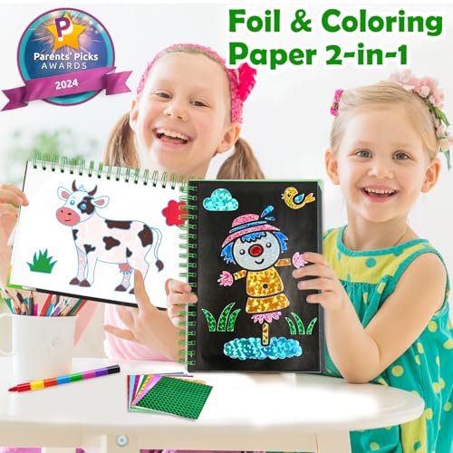 Image of FUNNYB&G Foil Art Craft Kit for Kids, Sparkly Birthday Gift Toy for Kids