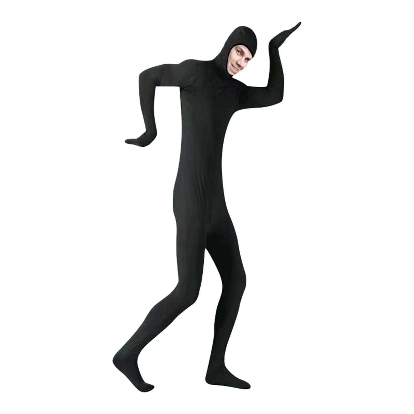 Costume de cosplay pour homme, combinaison intégrale Zentai, visage ouvert, combinaison invisible, bas en nylon, combinaison catsuit avec capuche, extensible, combinaison intégrale