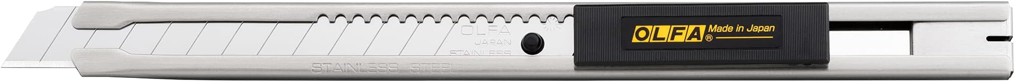 9mm Stainless-Steel Utility Knife (SVR-2) - Multi-Purpose Retractable Precision Knife w/Stainless-Steel Snap-Off Blade, Replacement Blades: Any OLFA 9mm Blade