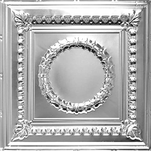 Victory 2 ft. x 2 ft. Tin Plated Steel Wall and Ceiling Patterns Drop in Steel (Unfinished) 12 Pack