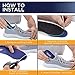 Ortholite All Day Insoles, Athletic Triple Zone, Arch Support, Absorbs Shock Comfortable Inserts, Won’t Compress, Breathable Shoe Insole for Flat Feet, Running Foam Insert, Women's Size 8 Mens 6