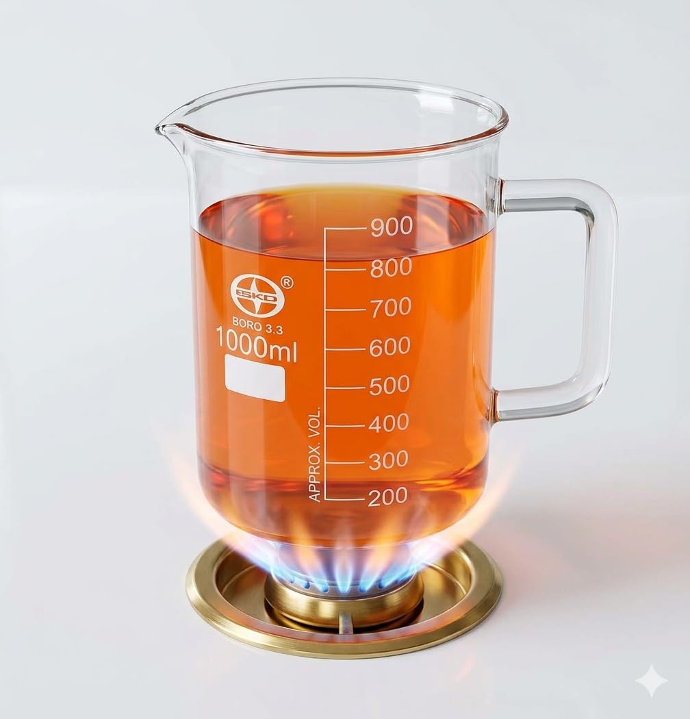 ISKO® | Borosilicate Glass | Measuring Cup With Handle | Measuring Beaker | With Handle | With Beak | With Spout | 1000 ml | 1 Pc-picture-25