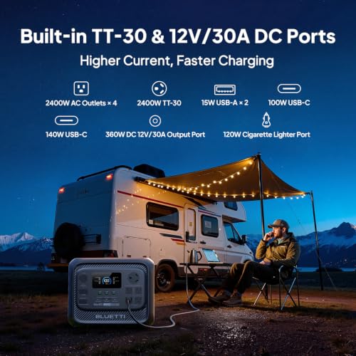 Image of BLUETTI Elite 300 with Elite 10 Portable Power Station 3014.4Wh 2400W LFP | 4800W Surge, Smallest 3kWh, 10ms UPS, 78 Min 0-80% Fast Charging, TT-30 RV Ports, for Camping, Emergency, Outage, Road Trip