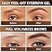 2PCS QICIY Easy Peel-Off Eyebrow Gel- QICIY Peel Off Tattoo Eyebrow Eye Brow Tint Waterproof & Sweatproof For All Skin Tones (Dark Brown)