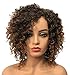 Wiginway Women Wig Medium Curly Brown Wigs Synthetic Wig Hairpiece For Women Remy Hair Pieces 8 Inch