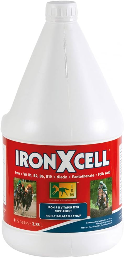 TRM IronXcell Liquid Horse Feed Supplement for Healthy Metabolism and Hindgut | Increased Energy and Performance – 126 fl oz/1 US Gal (3.78 Liter) – 126 fl oz (1 US Gal)