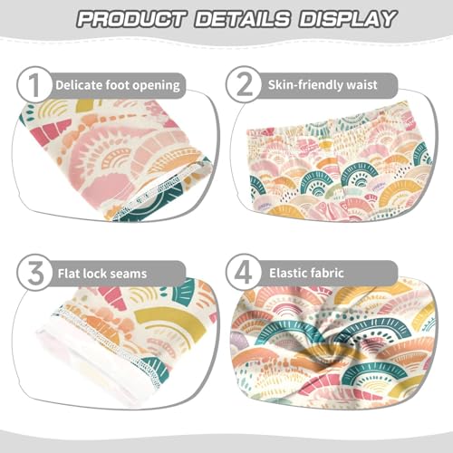 Cute Rainbow Boho Styloddler Girls' Legging Stretchy High Waisted Yoga Pants Running3