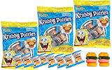 Sponge Bob Krabby Patties Gummy Candy 2.54 OZ (Pack of 3 Bags) | Individually Wrapped Burger Shaped Pattie | Halloween Trick Treat Basket Stuffer Birthday Party Favor